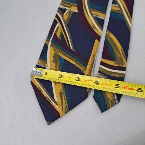 Xandrini 100% Silk Mens Necktie USA Imported Italy Patterned Vintage - Picture 9 of 10